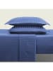 CXL by Christian Lacroix 4tlg. Set: Satin-Bettlaken und Kissenbezüge in Blau