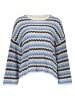 ONLY Carmakoma Pullover in Blau/ Creme/ Schwarz
