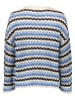 ONLY Carmakoma Pullover in Blau/ Creme/ Schwarz
