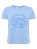 Zwillingsherz Koszulka "Happiness Vibes" w kolorze błękitnym