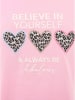 Zwillingsherz Koszulka "Always Believe" w kolorze jasnoróżowym