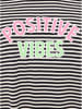 Zwillingsherz Shirt "Positive Vibes" wit/zwart