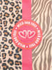 Zwillingsherz Shopper "Leo + Zebra" in Beige - (B)36 x (H)46 cm