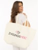Zwillingsherz Shopper in Creme - (B)46 x (H)36 cm