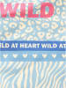 Zwillingsherz Shopper "Wild Herz" in Hellblau - (B)36 x (H)46 cm