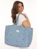 Zwillingsherz Shopper in Hellblau - (B)43 x (H)33 cm