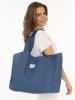 Zwillingsherz Shopper donkerblauw - (B)43 x (H)33 cm