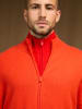 Perfect Cashmere Kasjmieren vest "Cody" oranje