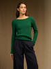 Perfect Cashmere Kaszmirowy sweter "Cobie" w kolorze zielonym