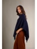 Perfect Cashmere Kasjmieren poncho "Georgia" donkerblauw