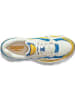 Saucony Leder-Sneakers "Progrid Omni 9" in Beige/ Gelb/ Blau