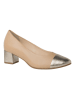 HASSIA Leder-Pumps "Capri" in Hellbraun/ Gold