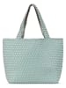 Ilse Jacobsen Dwustronny shopper bag w kolorze zielono-błękitnym - 46 x 32 cm
