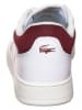 Lacoste Leder-Sneakers in Weiß/ Rot