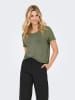 JDY Koszulka "Sissy" w kolorze zielonym