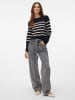 Vero Moda Pullover in Schwarz/ Beige