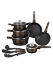 Berlinger Haus 15tlg. Kochgeschirr-Set "Primal Gloss Collection" in Braun