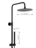 Schütte Überkopf-Brauseset "Aquaduct" in Schwarz