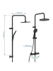 Schütte Thermostat-Überkopfbrause-Set ''Adria'' in Schwarz
