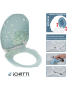 Schütte Toiletbril met softclose "Flower in the wind" turquoise