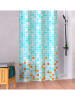 Schütte Duschvorhang "Mosaik" in Blau/ Orange - (B)180 x (H)200 cm