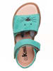 kmins Leder-Sandalen in Türkis