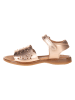 POM POM Leder-Sandalen in Gold
