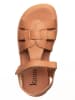 kmins Leder-Sandalen in Hellbraun
