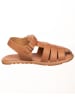 kmins Leder-Sandalen in Hellbraun