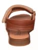 kmins Leder-Sandalen in Hellbraun