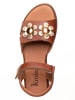 kmins Leder-Sandalen in Hellbraun