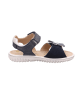 superfit Leder-Sandalen "Sparkle" in Dunkelblau/ Weiß