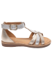 bisgaard Leder-Sandalen in Silber/ Gold