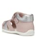 Geox Halbsandalen "Elthan" in Rosa/ Silber