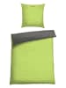 Schiesser Renforcé-Bettwäsche-Set in Grün/ Anthrazit