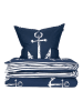 Schiesser Renforcé beddengoedset donkerblauw/wit