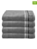 Schiesser 4-delige set: handdoeken "Skyline" antraciet