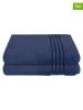 Schiesser 2-delige set: badhanddoeken ''Milano'' donkerblauw