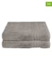 Schiesser 2-delige set: badhanddoeken ''Milano'' grijs