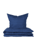 Schiesser Fijnbiber beddengoedset "Drops" blauw