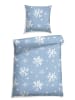 Schiesser Komplet pościeli flanelowej "Skadi" w kolorze błękitnym