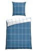 Schiesser Komplet pościeli flanelowej "Ellis" w kolorze niebiesko-białym