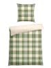 Schiesser Fijnbiber beddengoedset "Morris" groen/crème