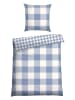 Schiesser Renforcé-Bettwäsche-Set "Melvin" in Hellblau/ Weiß
