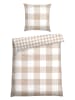 Schiesser Renforcé beddengoedset "Melvin" beige/wit