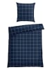 Schiesser Satin-Bettwäsche-Set "Josh" in Dunkelblau