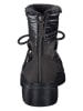 Paul Green Leder-Boots in Schwarz/ Anthrazit