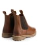 TRAVELIN' Leder-Chelsea-Boots in Hellbraun