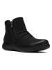 Clarks Leder-Ankle-Boots in Schwarz