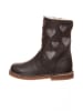 kmins Leren boots zwart/zilverkleurig